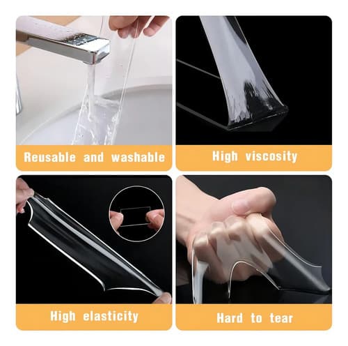 Pack De 2 Cintas Doble Faz Arcashping Transparente Para Hogar Y Oficina