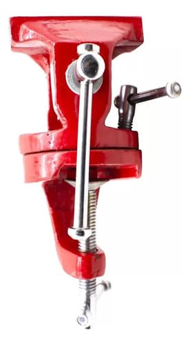 Morsa De Mesa 50mm Giratoria Tom250 Rojo