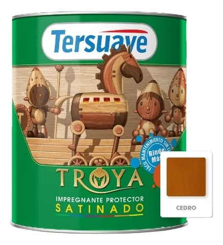 Tersuave Impregnante Protector Troya Satinado 1 Lts - Mix Color Cedro