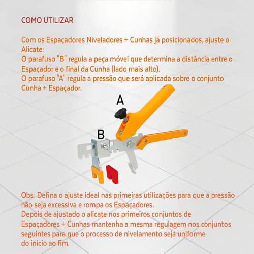 Pinza Alicate Nivelador De Cuñas Plasticas Piso Cortag