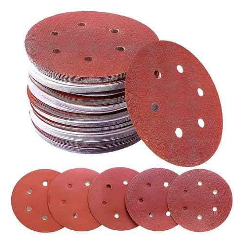 100 Discos Lija Kaqi 225mm Óxido Aluminio Velcro Madera Metal