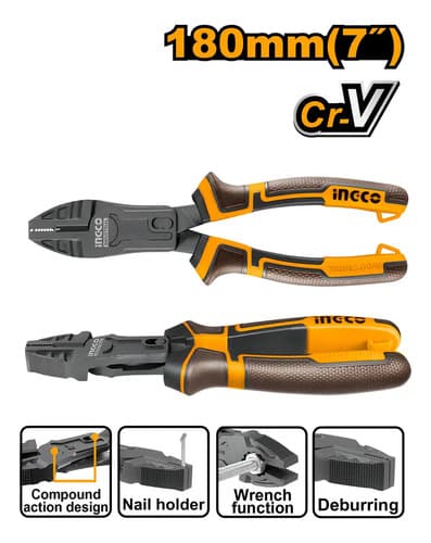 Pinza 7 Multi Uso Energy Saving 65% Ingco Hccp58180 Smf