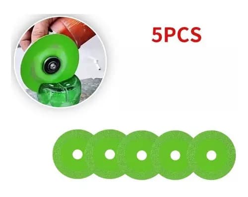 Disco De Corte Vidrio Porcelanato Cerámica Trendal 100mm 5 Unidades Green