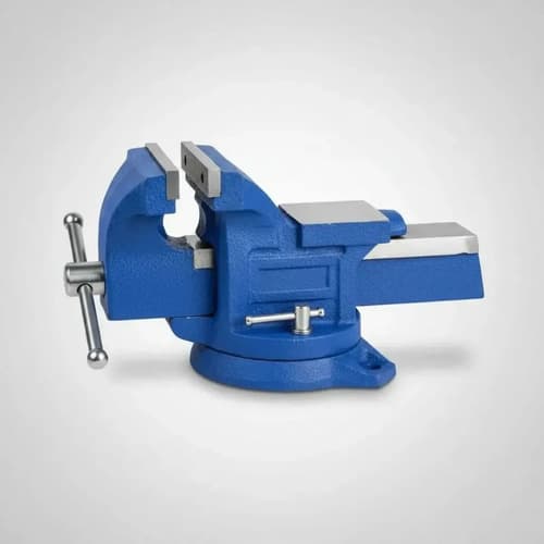 Morsa De Banco N° 4 Industrial Reforzada Profesional 100mm Azul