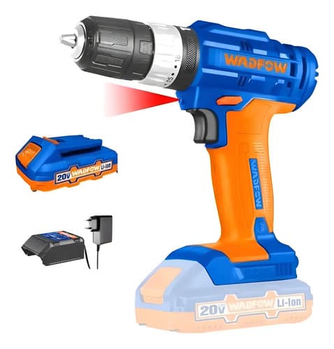 Taladro C/ Percutor Atornillador 20v P20s Wadfow Wcdp521 Azul