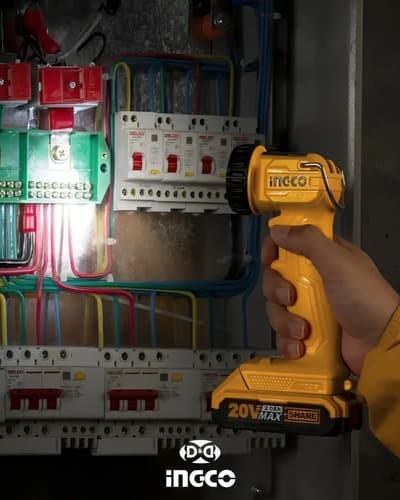 Linterna Led Inalámbrica 20v Bateria Amarillo