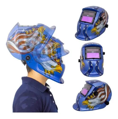 Careta Electrónica Soldar Automática Águila Adir 6710 Color Azul