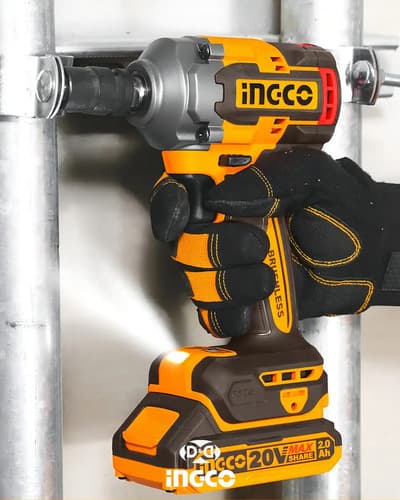 Set Ingco Ckli20275 Atornillador Percutor Bateria P20s Mas Llave De Impacto Color Naranja Claro Frecuencia 50hz/60hz