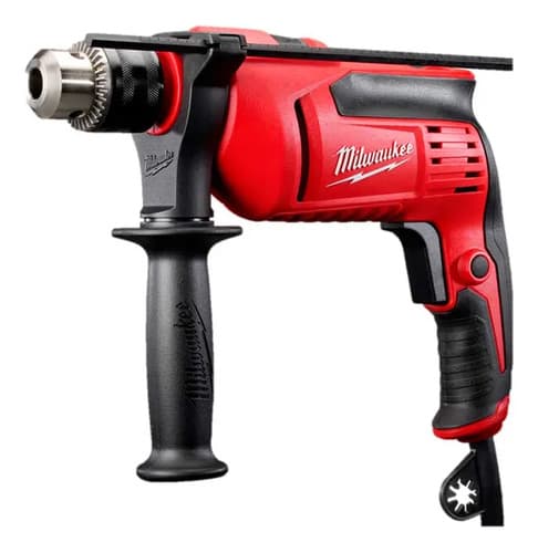 Taladro Percutor 13 Mm Atornillador Milwaukee 680w Sim Bosch Frecuencia 50 Hz Color Rojo Y Negro Rojo/negro