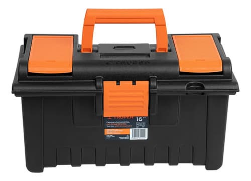 Caja Para Herramientas C/ Ruedas 23' + Caja De 16', Truper Negro Y Naranja Negro/naranja