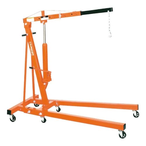 Guinche Pluma Hidraulico 2 Toneladas Plegable Ruedas Pintumm Naranja