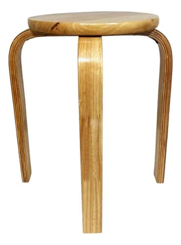 Banco Silla Madera Para Adultos - Asiento Banquito Apilable Laqueado Madera