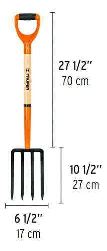 Pala Cavar Tierra Bieldo De 4 Dientes Truper Bj-4p