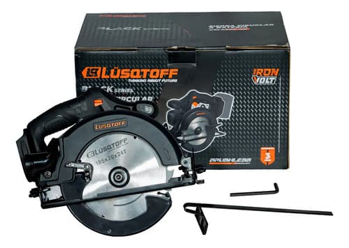 Sierra Circular Inalámbrica Brushless Profesional Black Series 20v 185mm Lusqtoff Frecuencia 50hz Csl4500-9b Negro