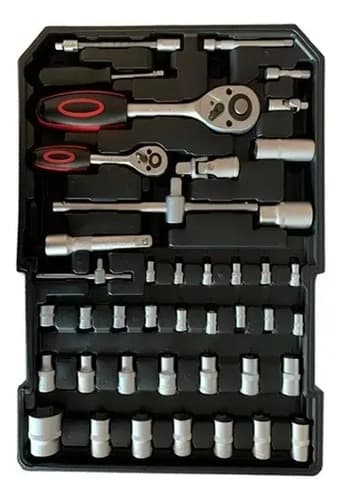 Valija Caja De Herramientas Manuales, 386 Piezas, Completa Plateado
