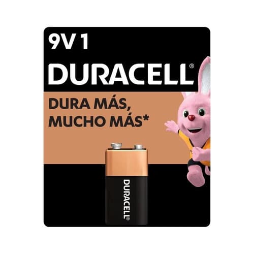 Duracell Pila 9v Alcalina, Batería Cuadrada 9 Volts, 1 Pila