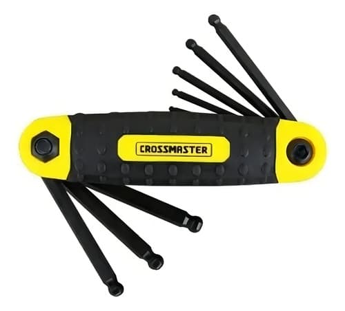 Juego De 9 Llaves Allen Hexagonales Plegables Metricas Cross
