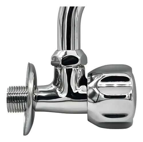 Grifo Metalico Para Pileta Brazo Bajo Lh-807 Acabado Brillante Color Plateado