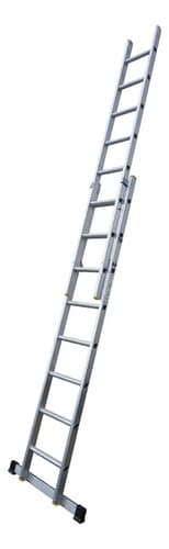 Escalera Extensible 12 Escalones Equus Plateado Plateado