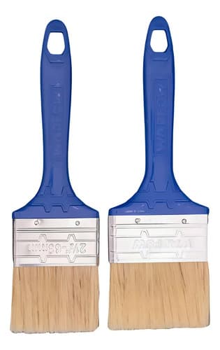 Set De Pinceles Wadfow Para Látex Y Barniz, Con Cerdas Naturales Planas Azules Azul