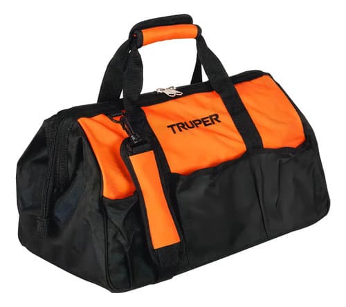 Maleta Flexible Portaherramienta De 18 . Truper Male-18 Negro Y Naranja Negro/naranja