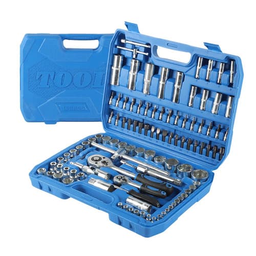 Set De Herramientas 108 Piezas Llaves Tubo Y Puntas Azul