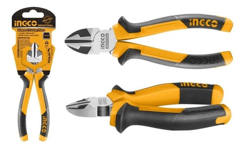 Alicate De Corte Diagonal Industrial Ingco 6 PuLG Hdcp28168 Color Naranjo/negro Naranja/negro