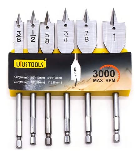 Mecha P/madera Plana 6pz 3/8-1 Uyustools Bcm601