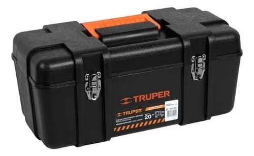 Caja Herramientas 20 PuLG. Truper Industrial Broche Metalico Color Negro