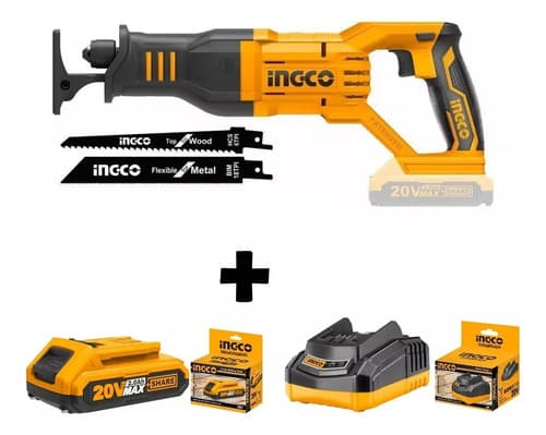 Sierra Sable Ingco 20v Crsli1152 + Bateria 2.0ah Y Cargador 