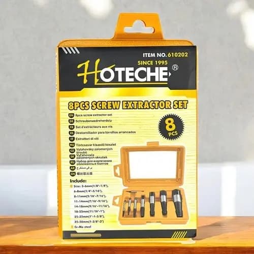 Juego De Extractor De Pernos Rotos De 8 Piezas Hoteche