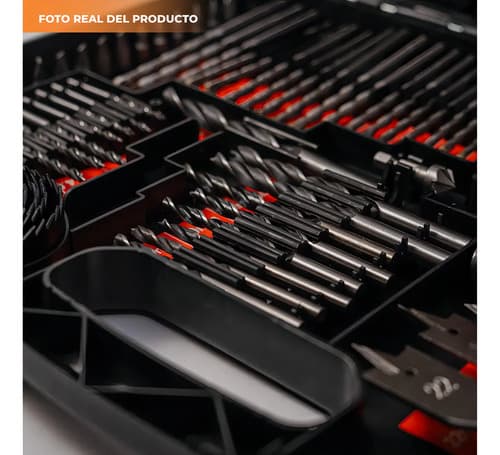 Set De Brocas Y Destornilladores Enertwist Con 246 Piezas Para Madera, Metal Y Mampostería
