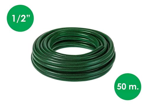 Manguera Riego 1/2 Pulgada Reforzada Rehau Rausan X 50 Mts Color Verde