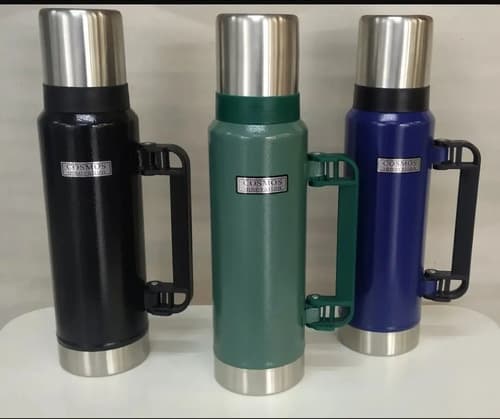 Termos Cosmos, 1200ml, Verde, Azul, Negro Y Blancos Plateado