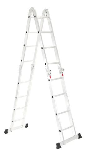 Escalera De Aluminio Multipropósito Garden Life 4x4 Plateado