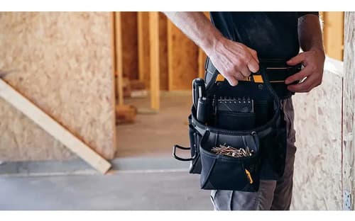Bolso Portaherramientas 2 Bolsillos Toughbuilt Tb-ct-01 Color Negro