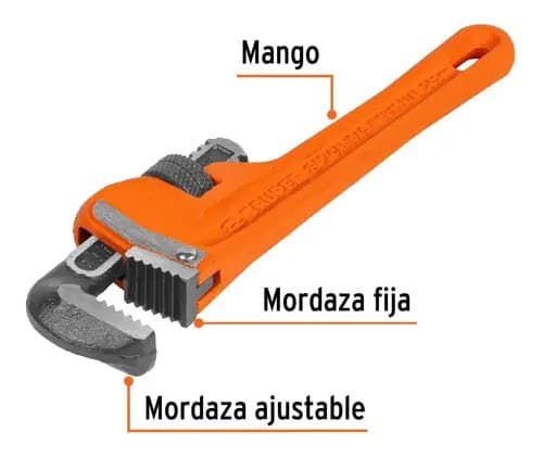 Llave Stilson 8'' X 1-13/32'' Hierro Nodular Truper 15835