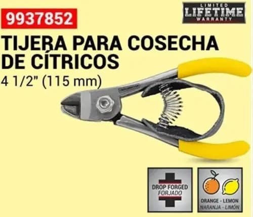 Tijera Para Cosecha De Cítricos Crossmaster 9937852 Color Amarillo