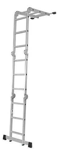Escalera Aluminio 12 Escalones Plegable Para Tu Casa Multipropósito