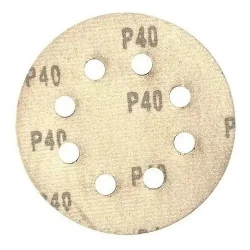 Lijas Velcro Makawa Mk-0581 Discos Óxido De Aluminio Grano 40 Pack 50 Unid