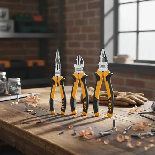 Set Alicates Universal Combinados 3 Piezas Ingco Hkps28318