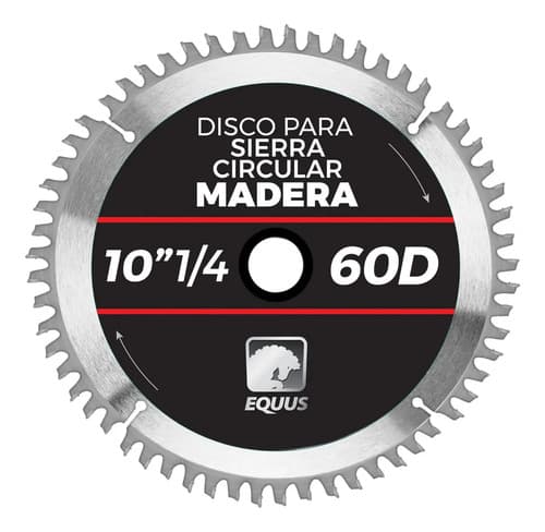 Disco Para Sierra Circular 10 1/4 - 60t Equus Plateado