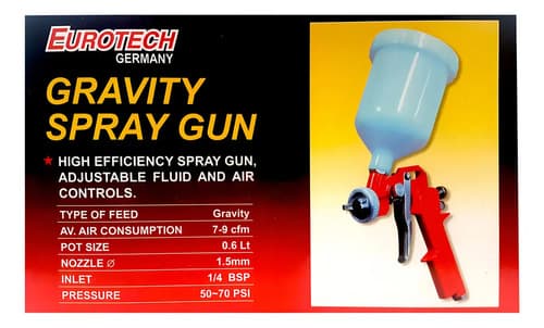 Pistola De Pintar Neumática - Tacho Gravedad | Eurotech