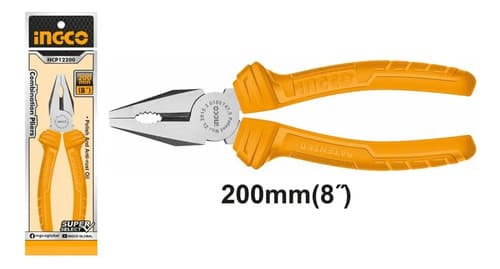 Pinza Universal Ingco De 8  Con Mango Antideslizante Ergonómico