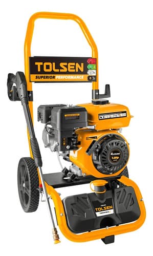 Hidrolavadora A Nafta Tolsen 200 Bar, 7 Hp, 12 Meses Garanti Naranja Claro
