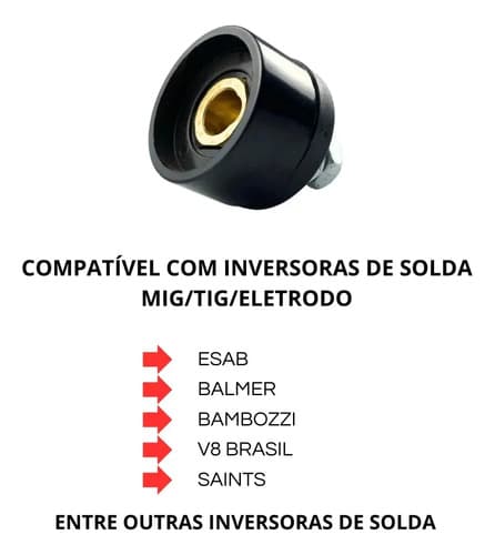 Kit De Conectores De Soldadura De 9 Mm Con Inversor De 4 Ganchos Con Electrodos De Plasma Mig Tig De 2 Machos Y 2 Hembras