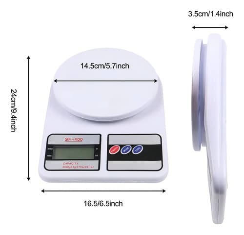 Balanza Digital Cocina Precisión Medición 1g A 5kg Mm-6492 Capacidad Máxima 5 Kg Color Blanco