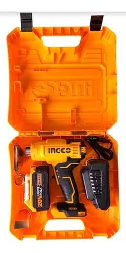 Pistola De Calor Inalambrica Bat + Cargador Ingco Hgli20025 Color Naranja