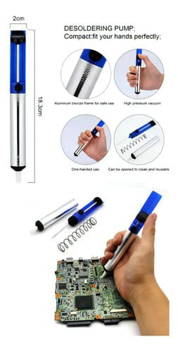 Kit Estaño Soldador 60w Temperatura Ajustabable Azul