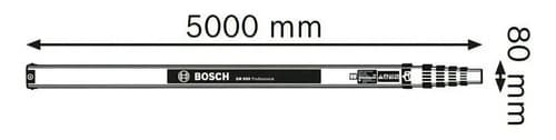 Regla Graduada Bosch Gr 500 5mt P/nivel Optico Y Nivel Lase